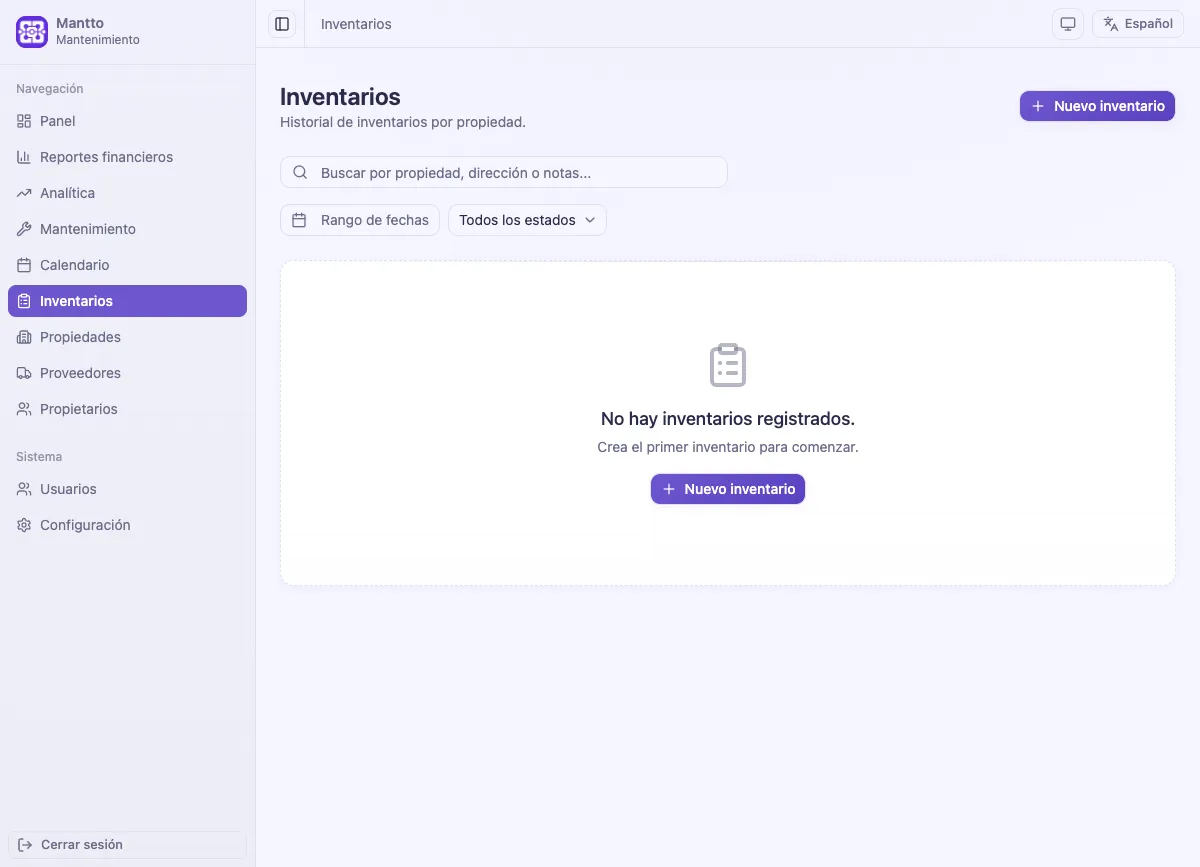 Inventario inmobiliario con detección de hallazgos por inteligencia artificial